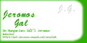 jeromos gal business card
